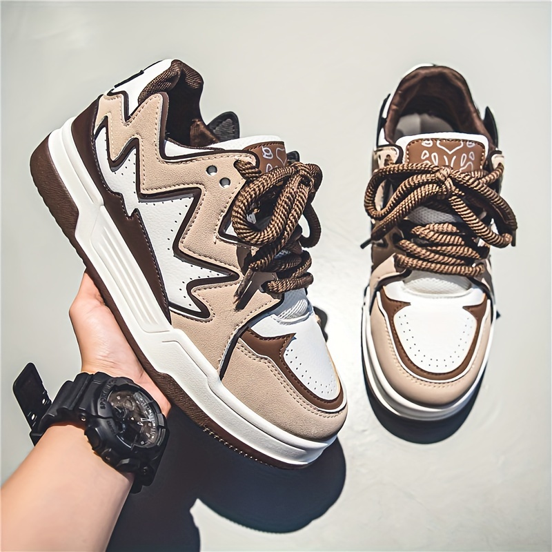 

Fashion Casual Sneakers, Stylish Low-top Lace-up Athletic Shoes, Streetwear, Comfortable Walking Footwear