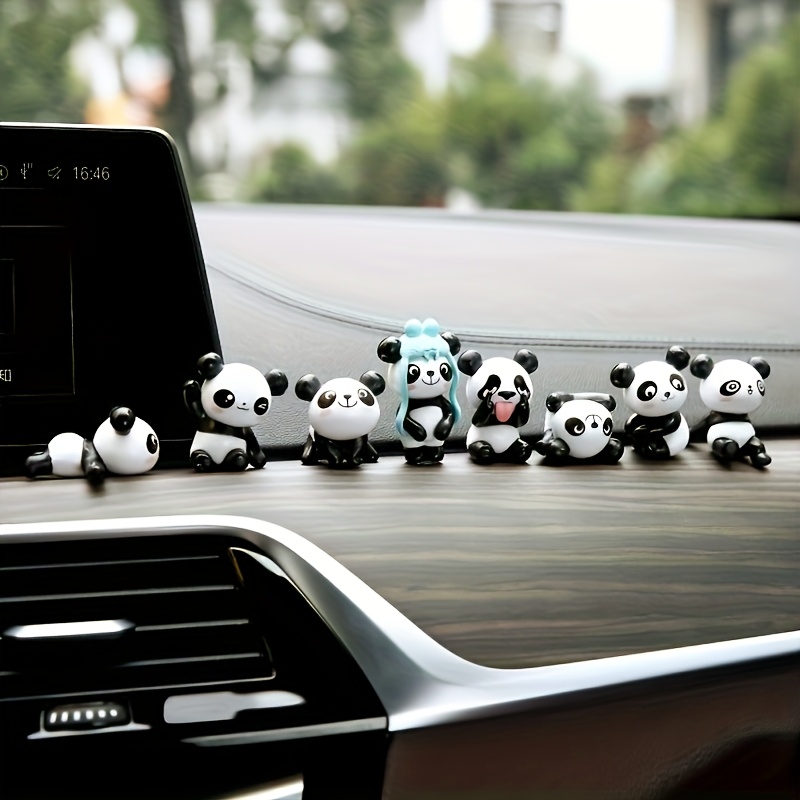 TEMU 8pcs Car Dashboard Ornaments - Durable Pvc, Multi-use Decor For Vehicle Interiors & Miniature Gardens, Cute Car Accessories