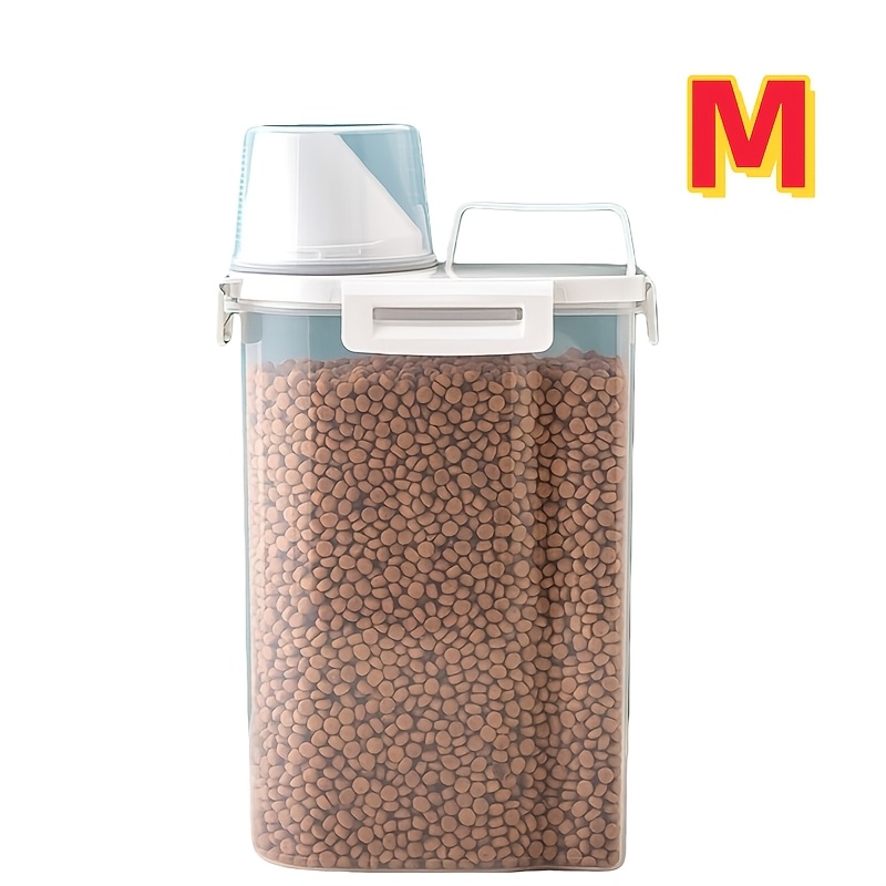 3 Types Of Sealed Pet Food Storage Containers With Measuring Scoops - Featuring A Transparent Window, Leak-proof And Moisture-proof Design, Cute Aesthetics, Suitable For Dogs, Cats, Dry