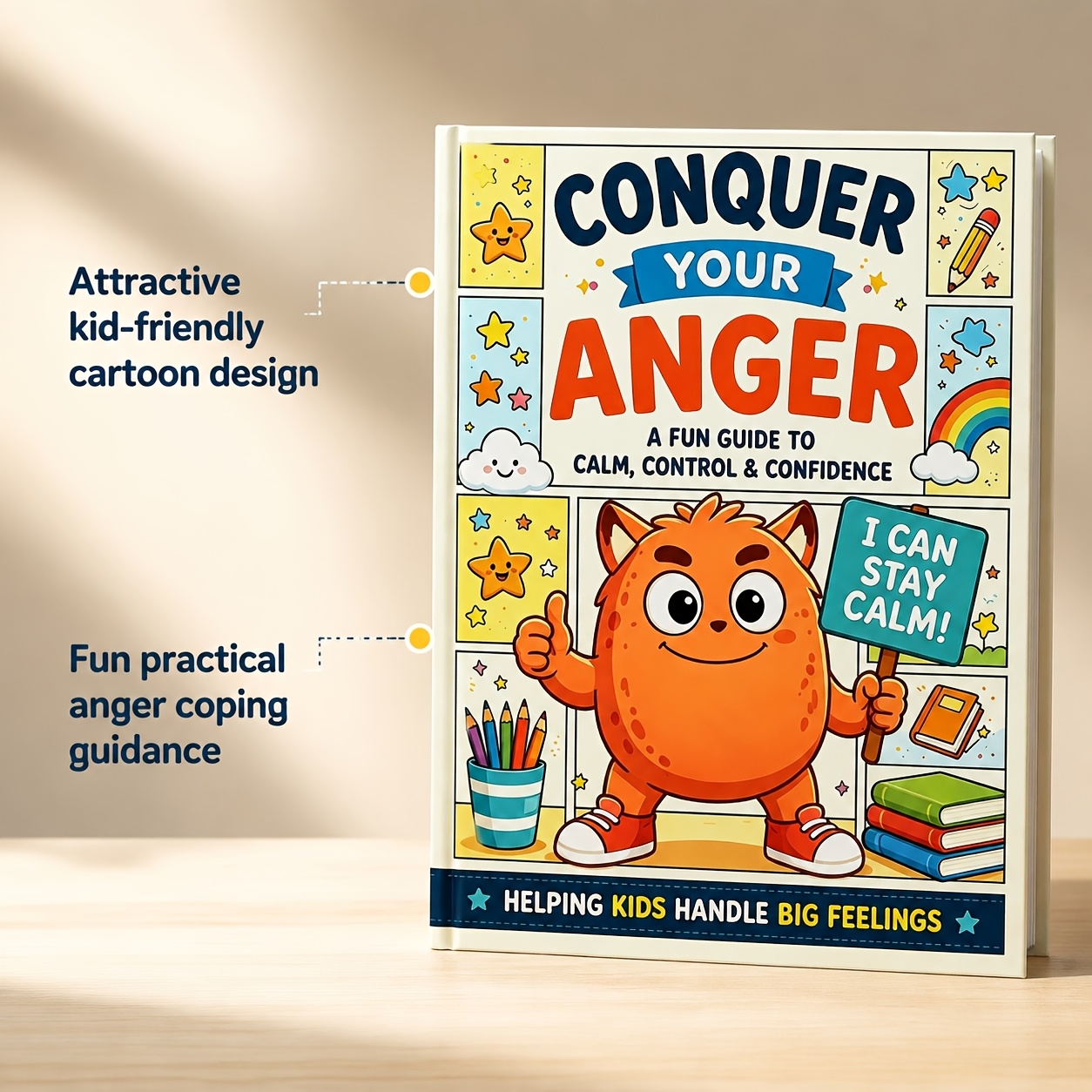 TEMU votre , un guide amusant pour la calme, le contrôle et la confiance, livre de gestion de la pour enfants, à gérer , 'images de régulation