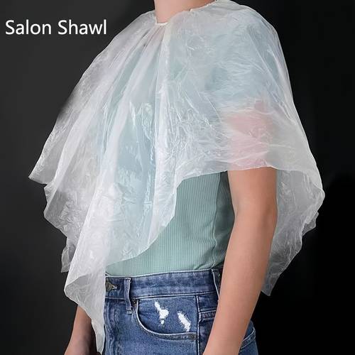 12 disposable hair salon capes transparent and suitable for dyeing cutting hair styling and washing hair