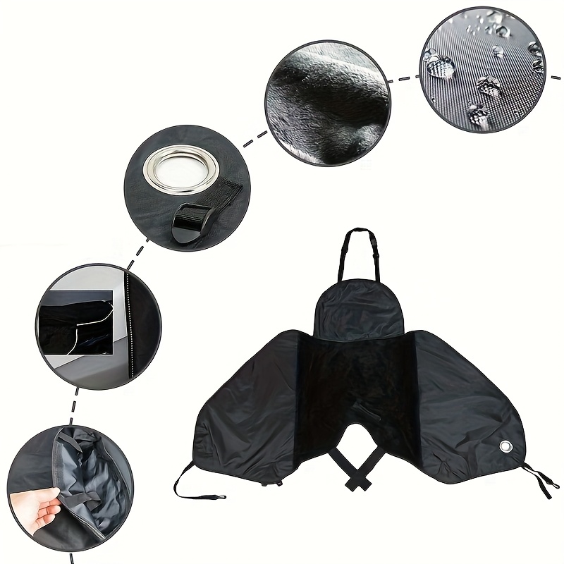 TEMU Motorcycle Windshield, Motorcycle Leg Covers, Electric Scooter Windproof Blankets, Winter Fleece Knee Blankets, Suitable For Scooters And