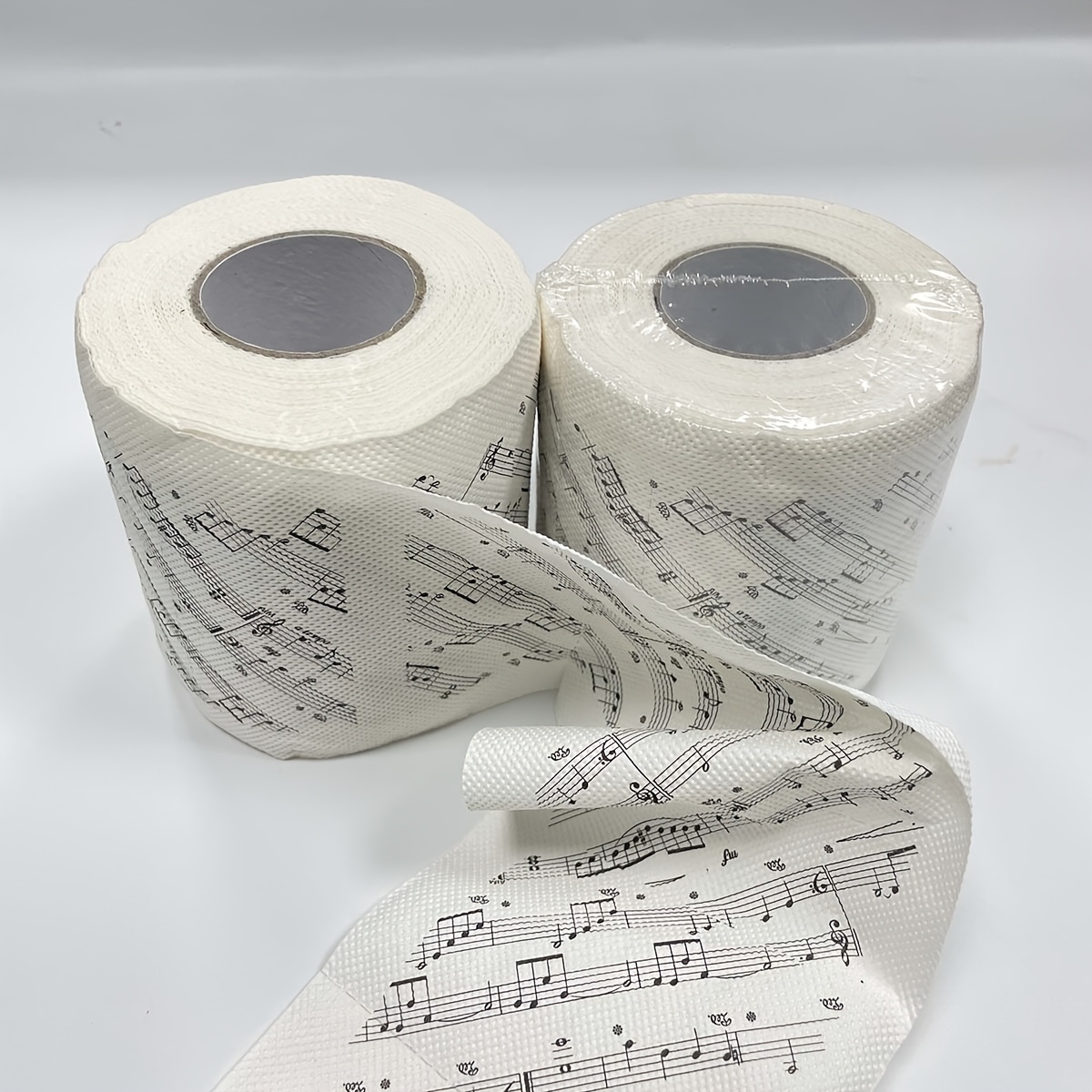 TEMU 1 Roll/2 Rolls Home Creative Musical Note Printed Toilet Paper And Non-irritating Material Home Daily Toilet Paper