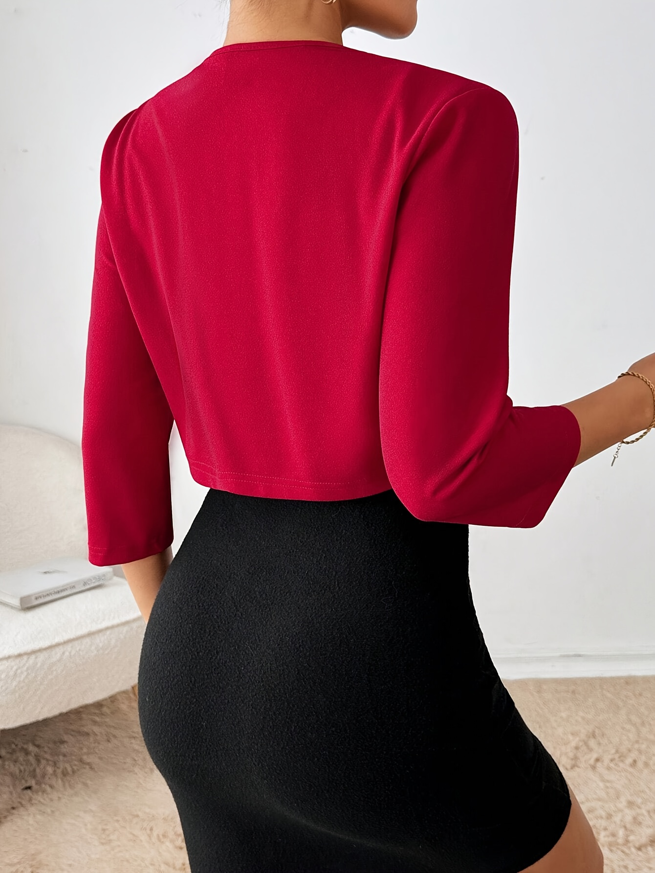 Women'S Stylish Pleated Collar Blazer