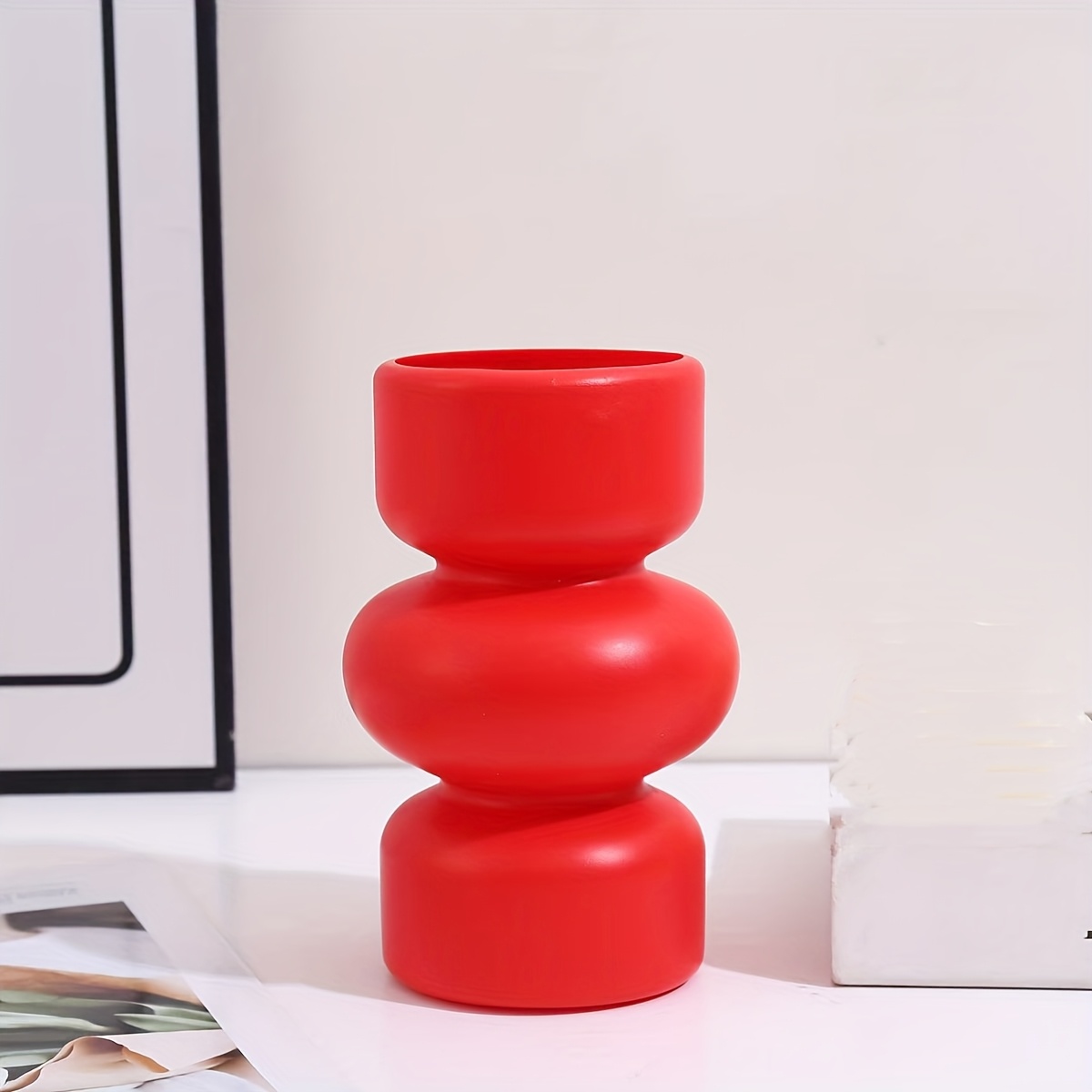 Simple Plastic Vase Irregular Shaped Hydroponic Flower Arrangement Holder For Living Room Decor