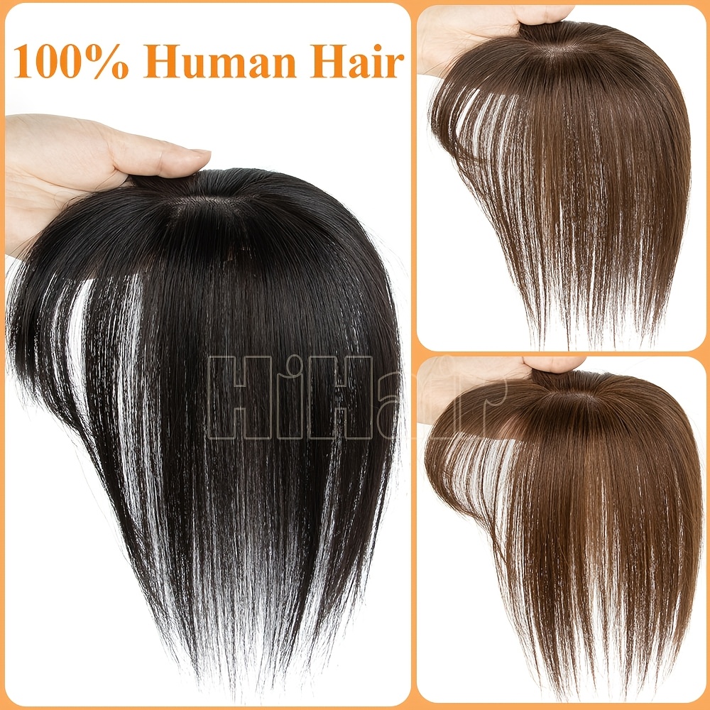 natural human hair topper sold on Temu United States