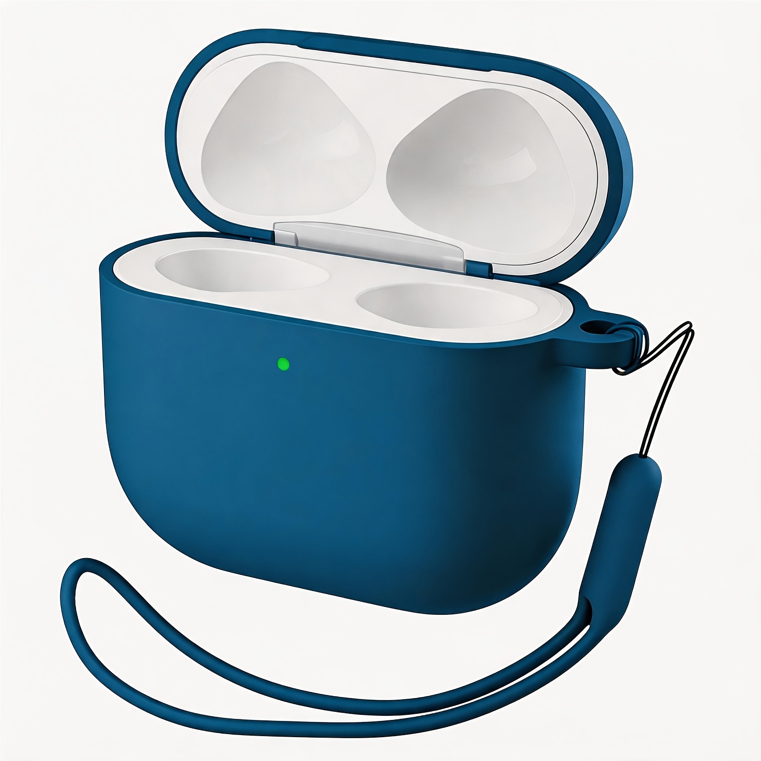 TEMU Adecuado para fundas de auriculares Airpods 4/5 (2024-2026), carcasa de silicona para auriculares, con cordón para un fácil transporte,