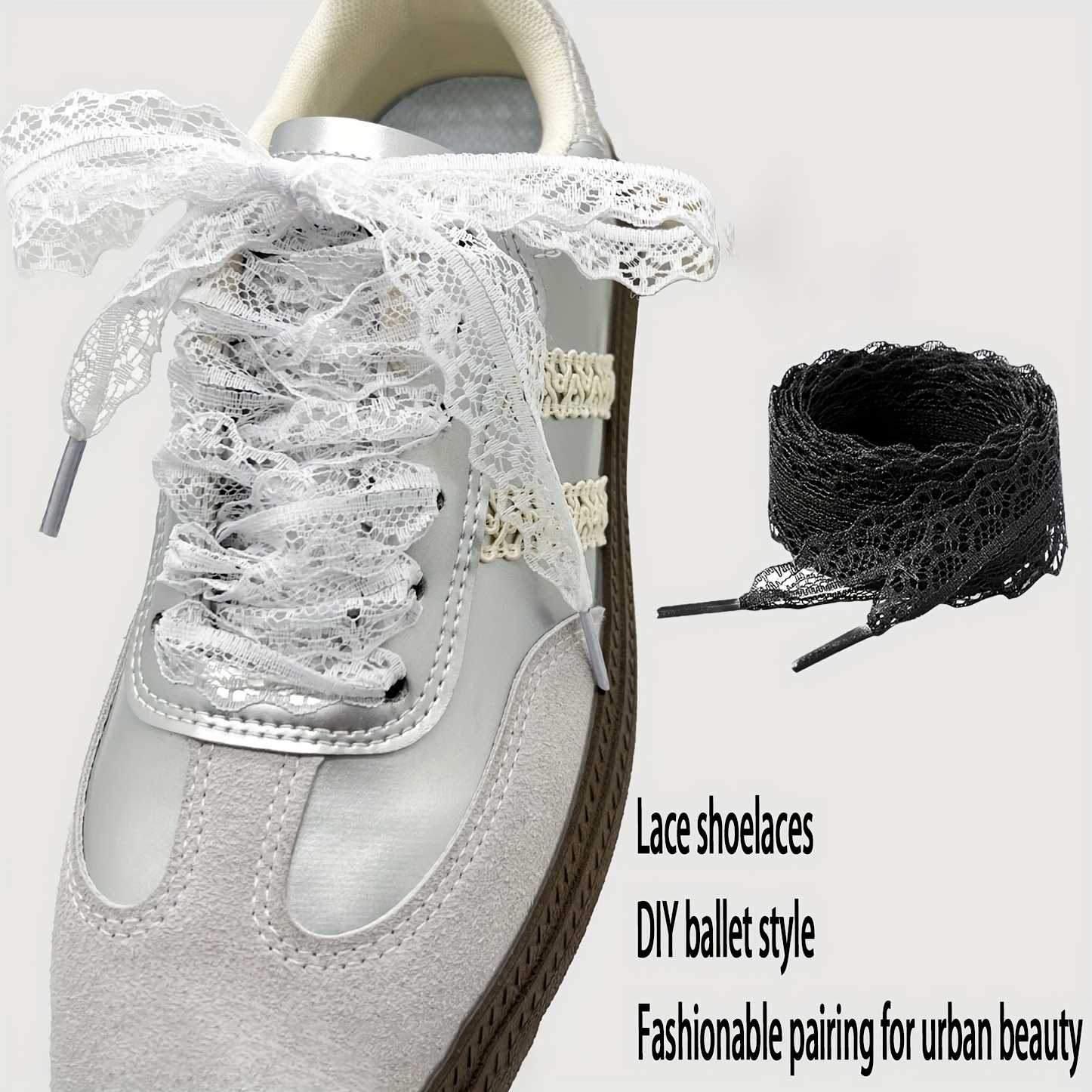 

2pcs Lace Shoelaces, Two-color Lace Shoelaces