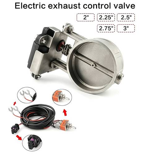 item picture turn the switch vehicle motorcycle exhaust pipe modification control switch universal model modification accessory stainless steel body body diameter size 2 inches 2 25 inches 2 5 inches 2 75 inches 3 inches