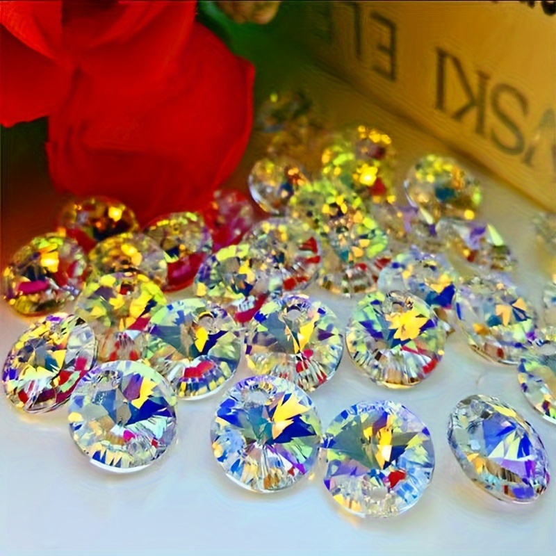 

20/50pcs 6-8mm Glass Sparkle Round Beads For Jewelry Making