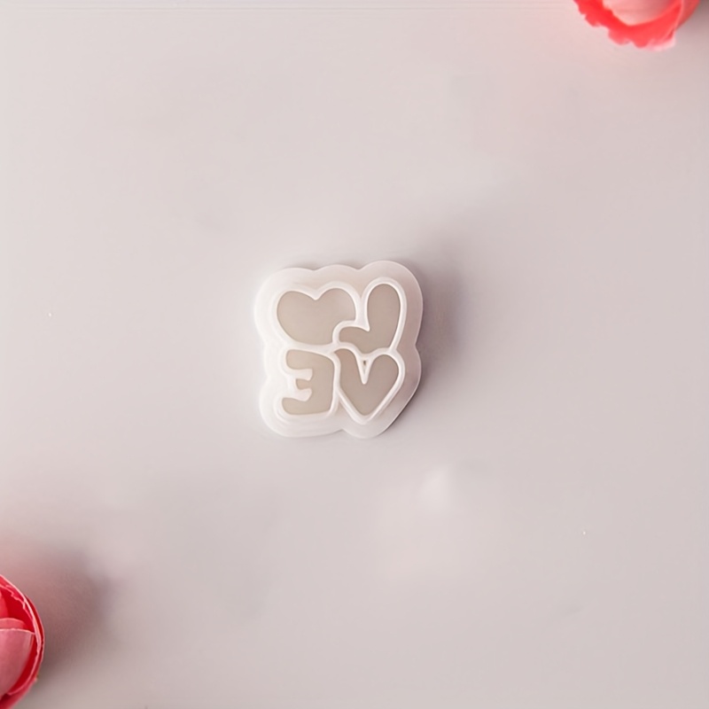 Image of 1pc Valentine's Day Heart Earring Clay Mold Set, Polymer Clay Cutter For Pendants, Embossing Tools, Plastic Series Shapes For Making Earrings