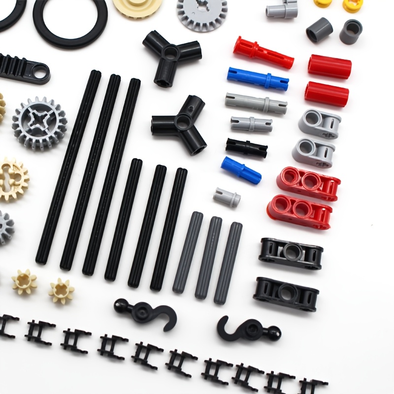 116pc Building Block Tech Components Gears Wheels Pins Connectors