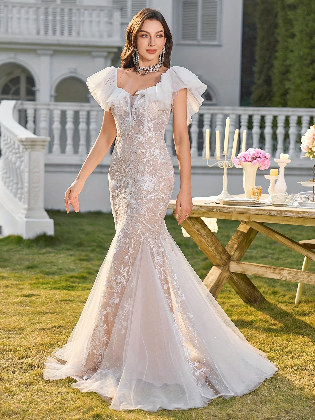 sachin and babi light blue dress Elly Bride Sirena main image 1