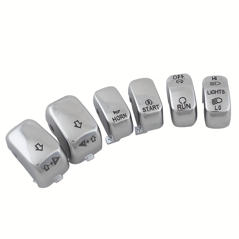 TEMU 6pcs Motorcycle Hand Control Switch Cover Button Caps Electra Street Road Glide Flhr 1996-2013