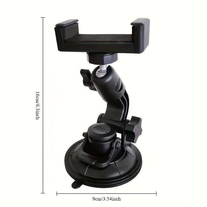 Rotating Suction Cup Car Phone Holder – Secure, Adjustable Mobile Video Stand For Passenger Viewing And Live Streaming, Durable Pc Material, Easy-to- For , Car Electronics Accessory