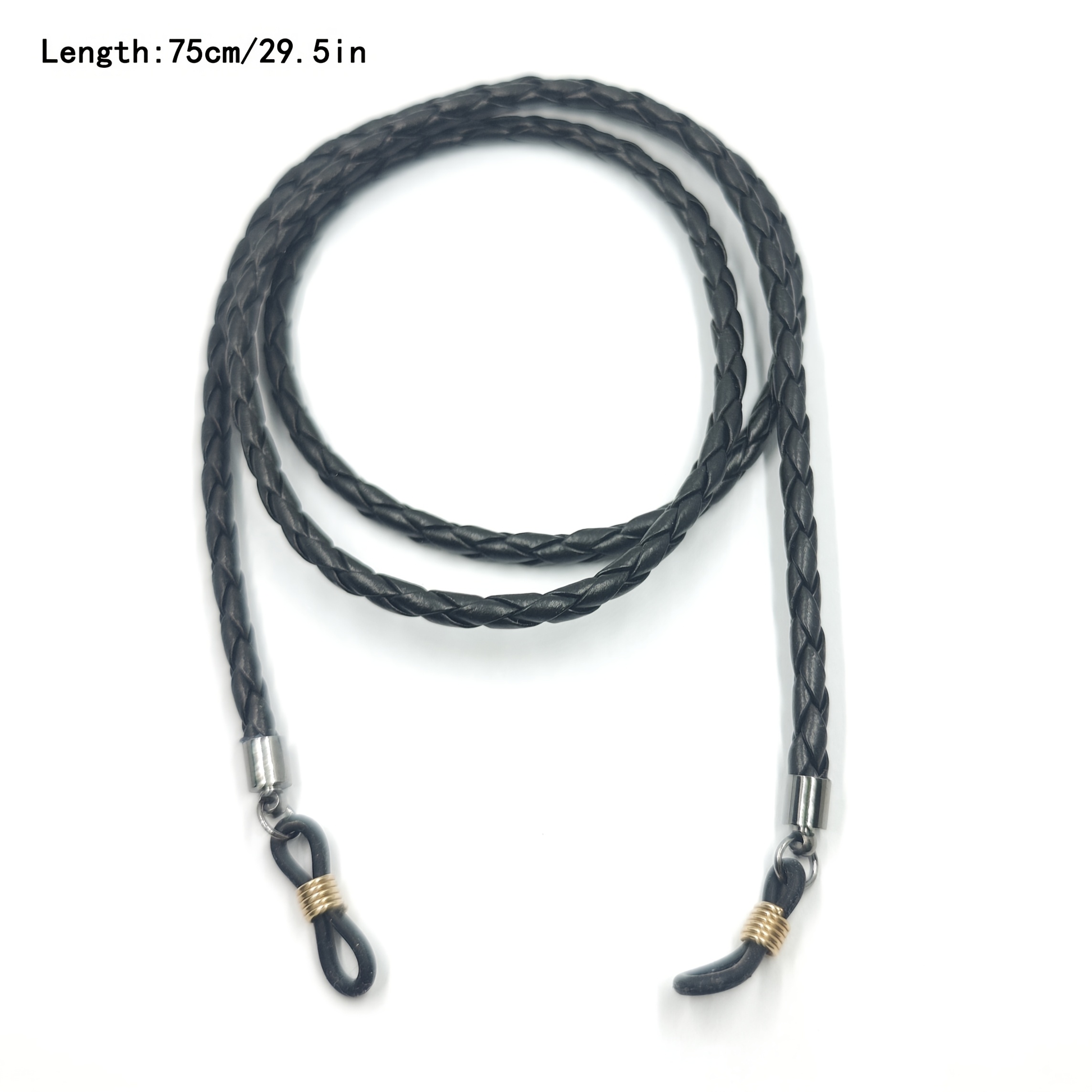 TEMU Catena per occhiali in maglia a cavo spessa 4 mm, accessorio antiscivolo e anti-caduta per occhiali, per occhiali tessuta anti-smarrimento ,