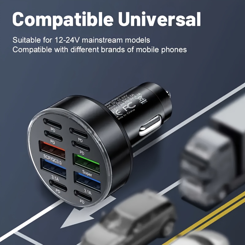 3 stuks 40W Ultra-Snelle Mobiele Telefoon Oplader, Intelligente Voltage Detectie Digitaal Display, Geschikt voor USB en Type-C, Auto Oplader Adapter, Auto Oplader, Auto Accessoires, Auto Auto Accessoires, Mobiele Telefoon Oplader