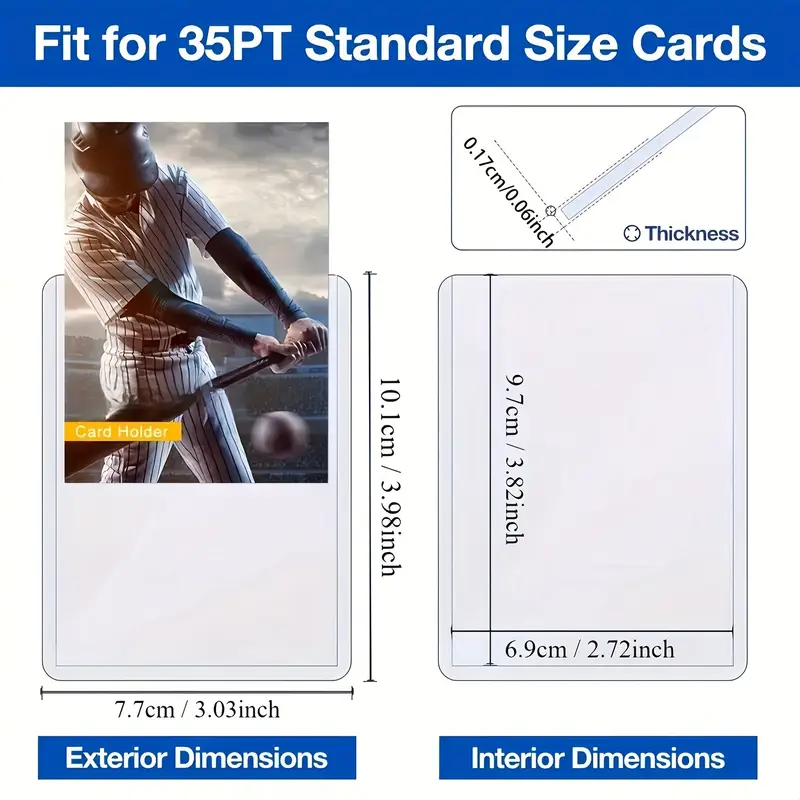 100* PVC Card Sleeves - Top Loader Trading Card Protectors, & Anti-Bend, Ideal for TCG and Collectors, Age 14+ 100* PVC Card Sleeves - Top Loader Trading Card Protectors, & Anti-Bend, Ideal for TCG and Collectors, Age 14+