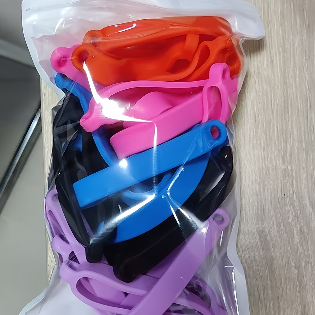 TEMU 25 pièces/sac Manchons en silicone pour lanière de bouteille d'eau, de poignée pour bouteille d'eau, Anneaux à cordon de serrage portables pour