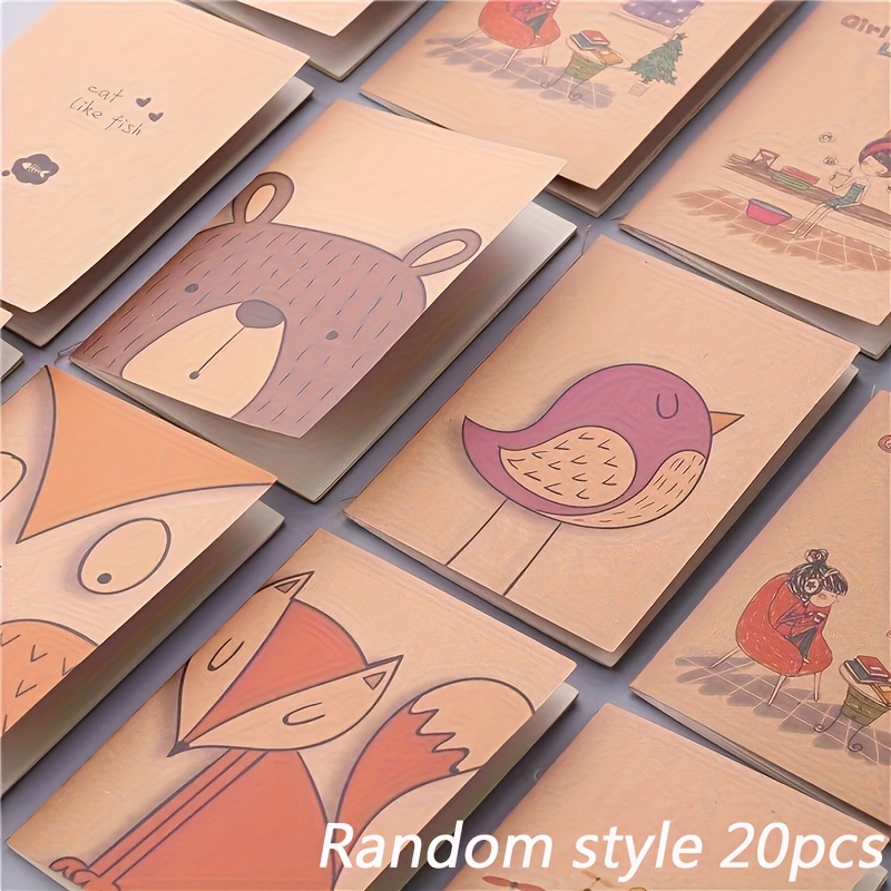 Image of 20 Small And Cute Paper Pocket Notebooks With Random Styles And Colors, As Well As Blank Mini Diaries For And School Supplies