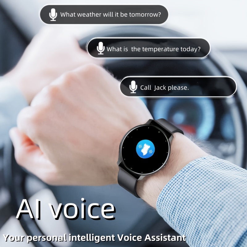Montre Connectée 2024, Cadeau pour Hommes/Femmes, Monture Sportive à Écran Tactile Complet avec Appels Sans Fil et Notifications de Messages, 100+ Modalités Sports Adaptées aux Smartphones Android & IOS