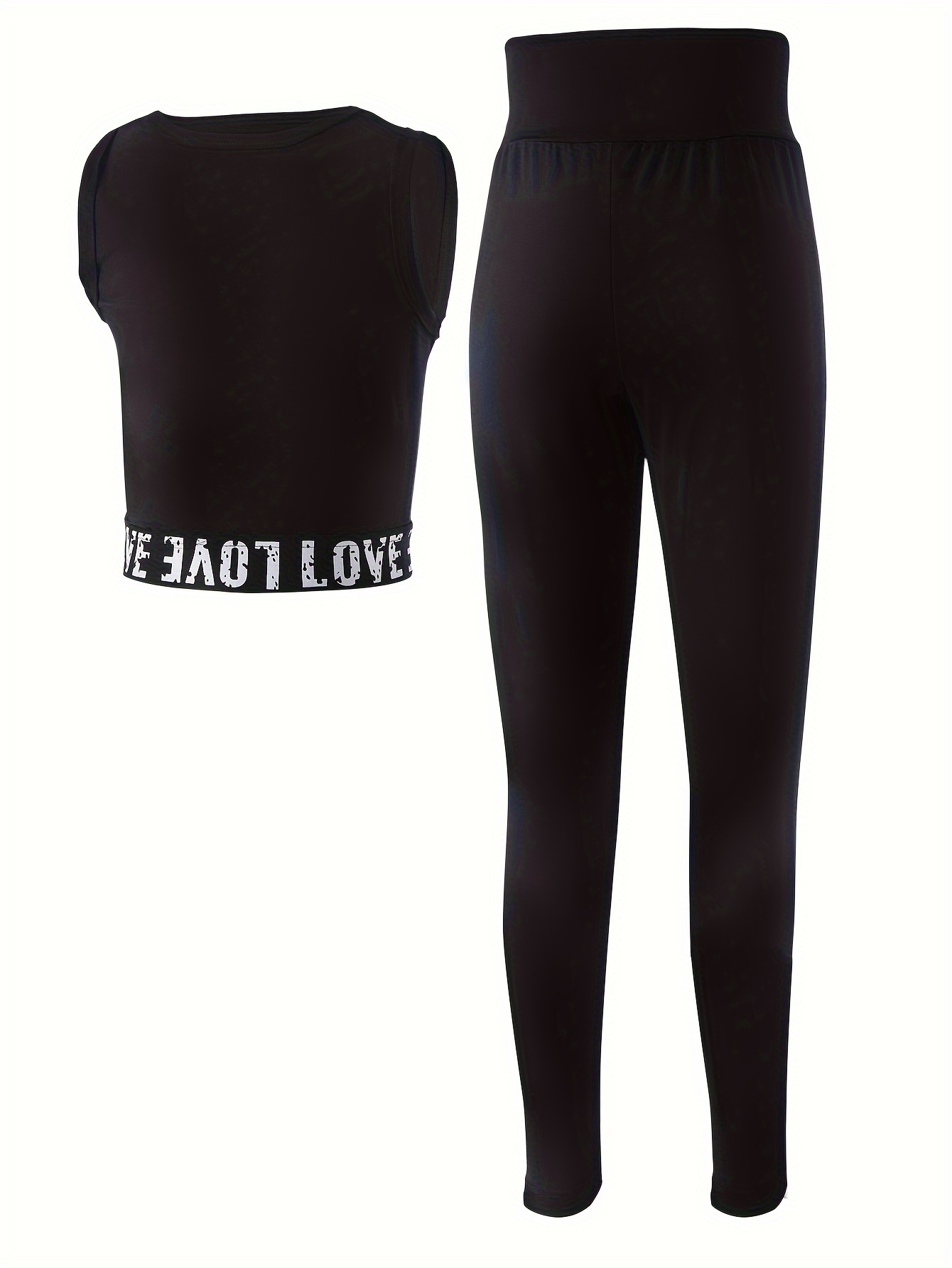 Mädchen 2-Teiler Set Leo Print | Top & Jogginghose Für Teenager 8-12 Jahre