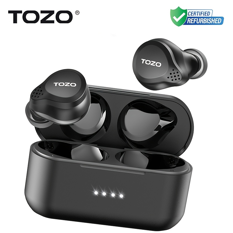 TEMU Tozo Nc7 Wireless Earbuds, Noise Cancelling, Bluetooth 5.3 Headphones, App Eq, Hifi , 32h Playtime, In-ear Travel Headset, Black