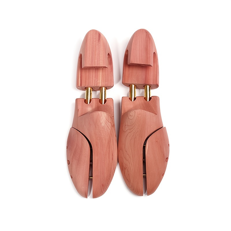 TEMU 1 Pair Men's And Women's Twin Tube Adjustable Shoe Tree Wood Shoe Tree