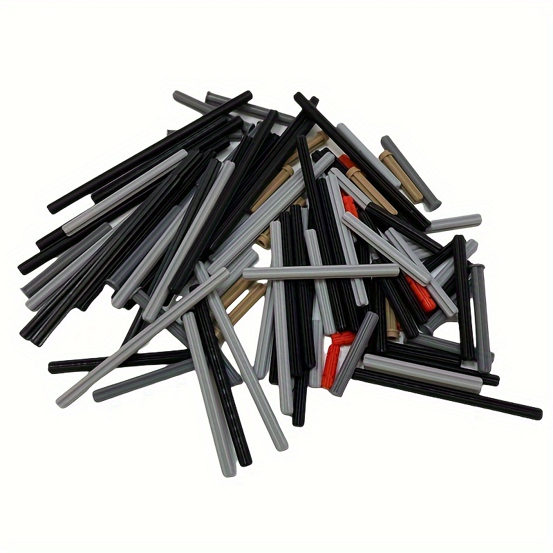 Image of 120pcs/set Of 15 Types Of Connecting Shafts, Cross Shafts, Convex Points, Nail Shafts, Mixed Ev3 Parts Compatible With 9686 Small Particle Technology, Mechanical Building Blocks, Parts