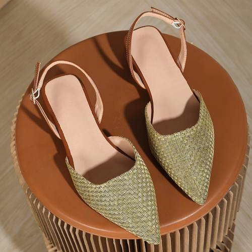 womens classic pointed toe block heel pumps shoes 1 06 inch low slingback heels slip on mules for women walking shopping summer casual dress shoes