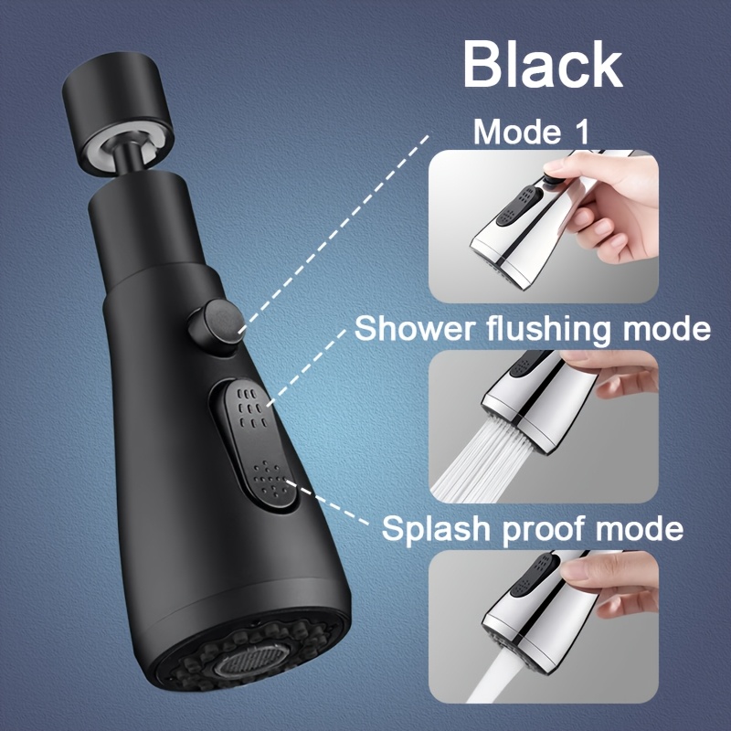 Image of 1pc Kitchen Rotary Faucet, Equipped With 20-24mm Adapter, Faucet Extender, With Pressure Boosting And Function, Faucet Additions, Suitable For Kitchen, Bathroom, Etc