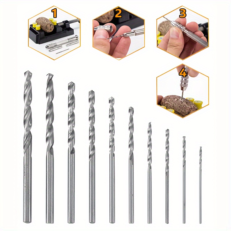 High Speed Steel Drill Bit Set Hss Twist Drills Diy Temu