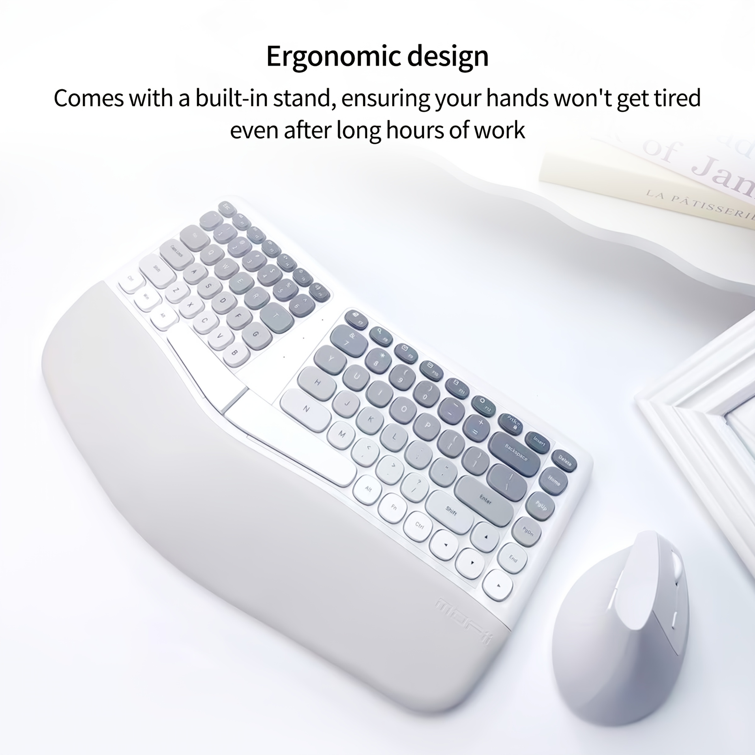 MOFII BOMI Wireless Keyboard And Mouse Combo 2.4G Stable Connection, Ergonomic Keyboard + Mouse, Suitable for Global Office/Home Scenarios, Bright Colors, Easy And Clear Design, Excellent Appearance And High Cost Performance