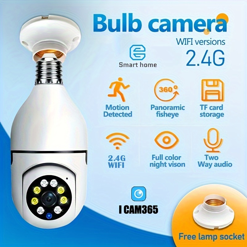 Light Head Surveillance Camera Indoor Camera 355 Degree - Temu Australia