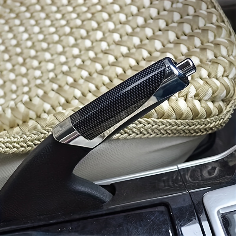 Car Cover Grip Protector Cover Wood Grain Carbon Fiber Decoration Parking Brake Decorative Shell Interior Accessories