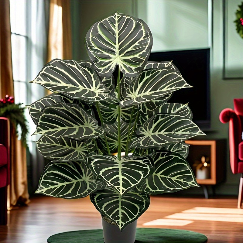 

Artificial , 18 Leaves, Plastic Bonsai For Home Decor, Living Room Floor Placement, , Ideal For Christmas, Halloween, Hanukkah, Easter, Thanksgiving, Party Decoration - No Pot Included