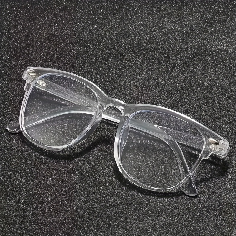 1 Pair Of Unisex Oval Blue Light Glasses, Easy Transparent And Lenses, Comfortable Plastic Hinges, Suitable For Computer, Gaming, Tv Phone Use, Tv Viewing, Modern Frame, High Quality Lenses