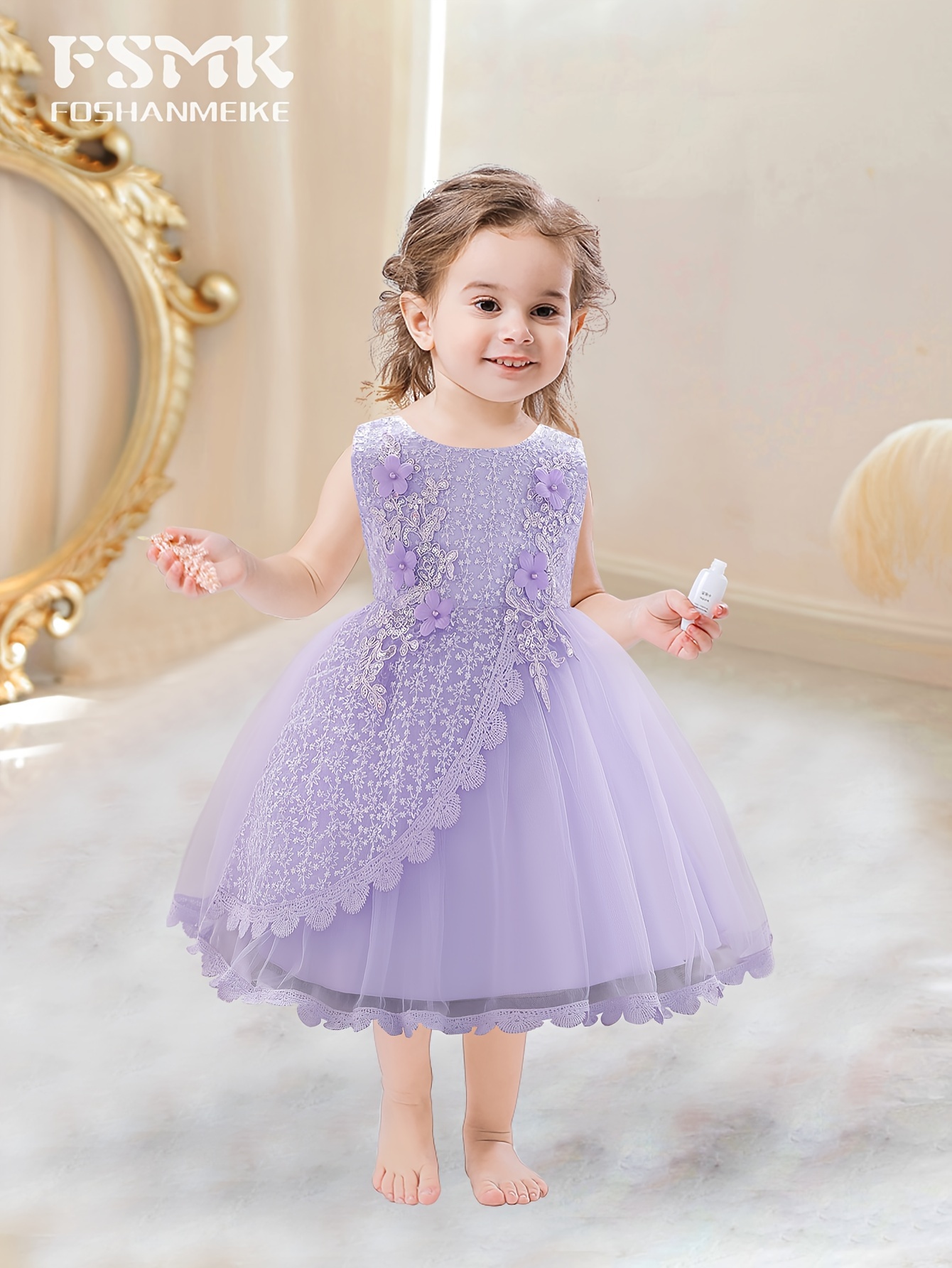 Gorgeous New Baby Gown Dress Lace Wedding Dress Gypsophila - Temu