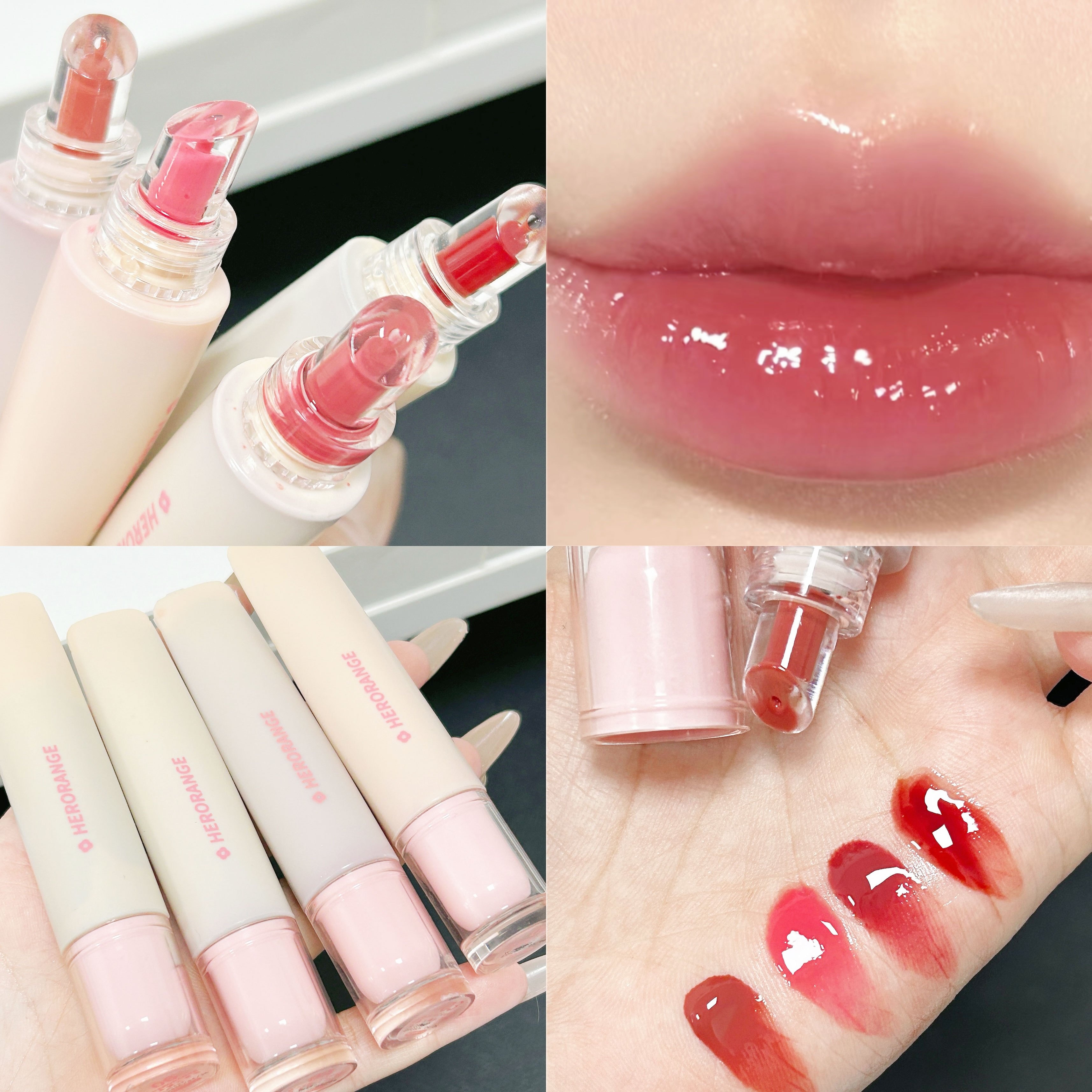 hydratiserande läppglans, 4-pack med långvarig färgglad läppolja för kvinnor – resvänlig och vattenfast , valentinsgåva till alla årstider | In Dagens Erbjudanden Nu | Temu