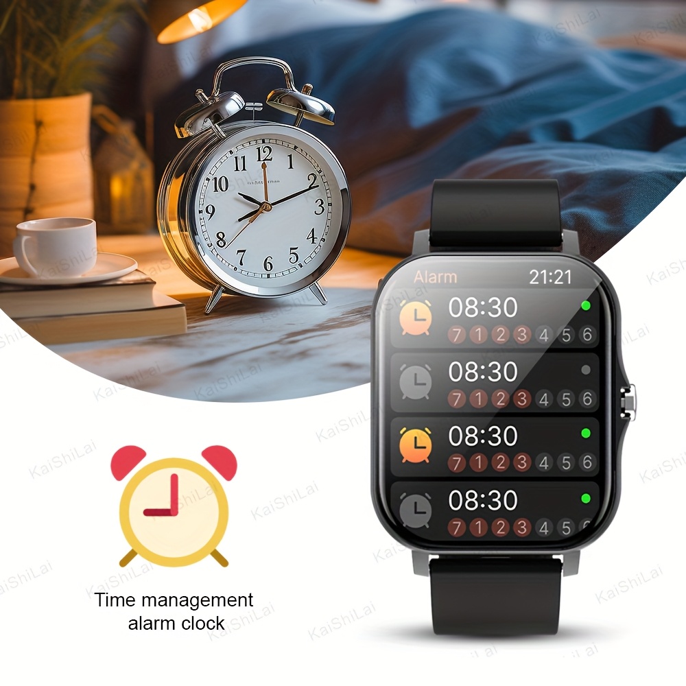 2025 New Full-Touch Screen Smart Watch with Wireless Calling, Wallpapers, Multiple Sports Modes, Message Alerts, Call Answering, Remote Photo Capture, Music Playback, Fitness Tracker, Compatible with Android and iOS, Ideal Unisex Gift for Halloween