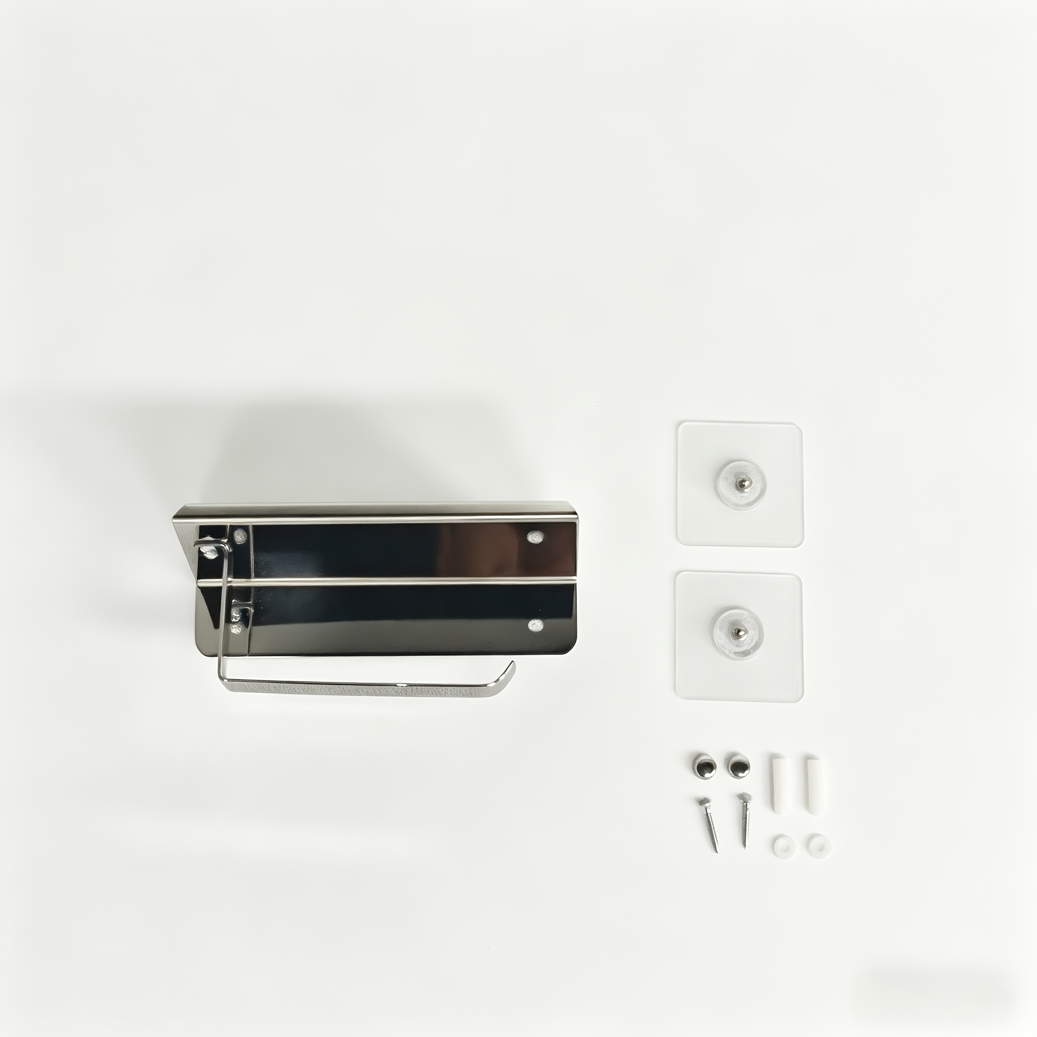 TEMU Tissue Holder, Toilet Paper Holder, Toilet Paper Storage, Roll Holder, Wall-mounted, No-drill Installation. Suitable For Bathrooms, Toilets,