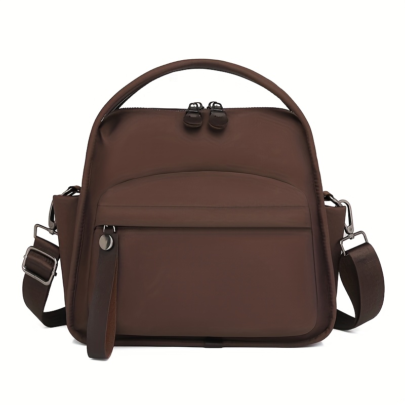 TEMU Nylon Lightweight Women's Shoulder Bag, Practical And Portable High-quality Women's Handbag, Casual Multi Pocket Multi Zipper Commuting Shopping