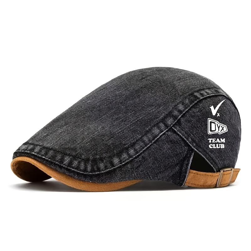 TEMU Fabric Colors May , Random Position Printed Additions Men's Fashion Trendy Beret, Design, Lightweight And Warm, Wear-resistant And Comfortable,