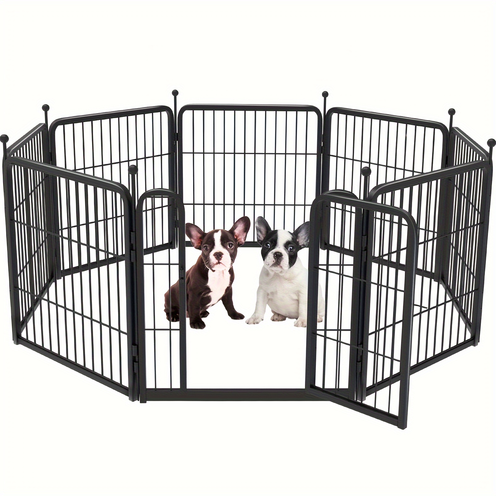 Fxw Black 60cm (h) Dog Play Pen For Indoor And Yard -