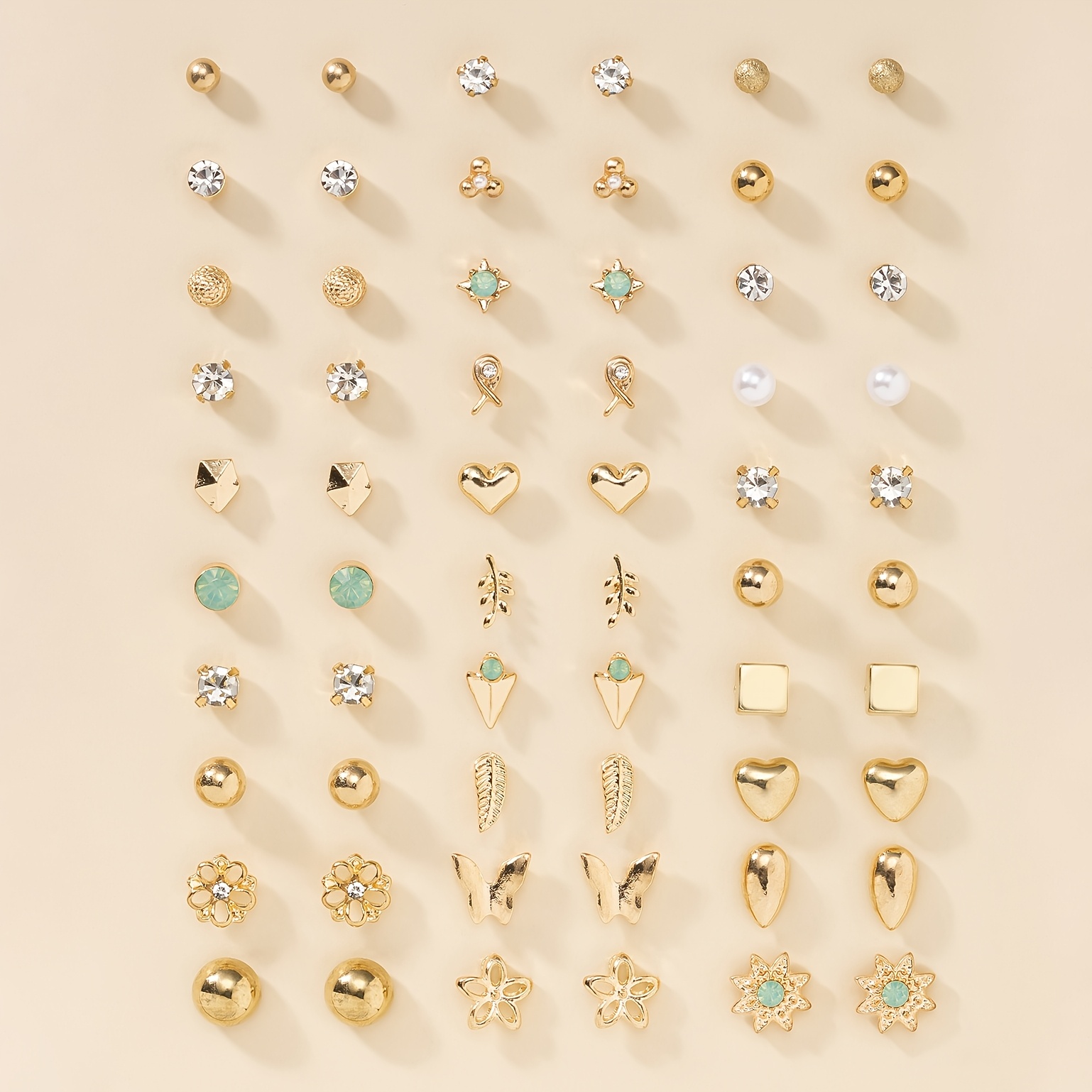 a set 60pcs simple fashionable metal pearls cute - Temu