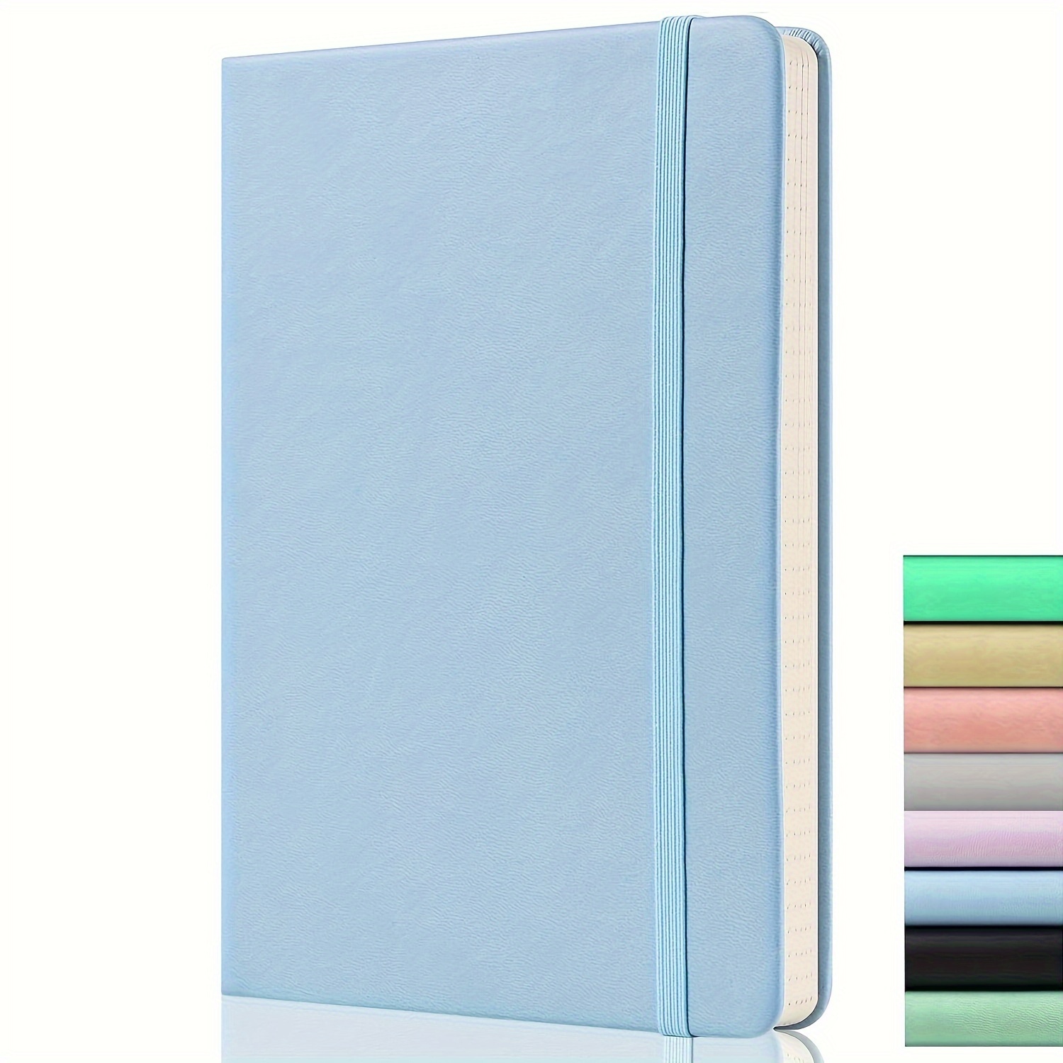 

A5 Notebook - 120gsm Premium Thick Paper, 172 Pages, Faux Leather Cover, Expandable Pocket, Elastic Closure, 2 Bookmark Ribbons, Luxury Hardcover