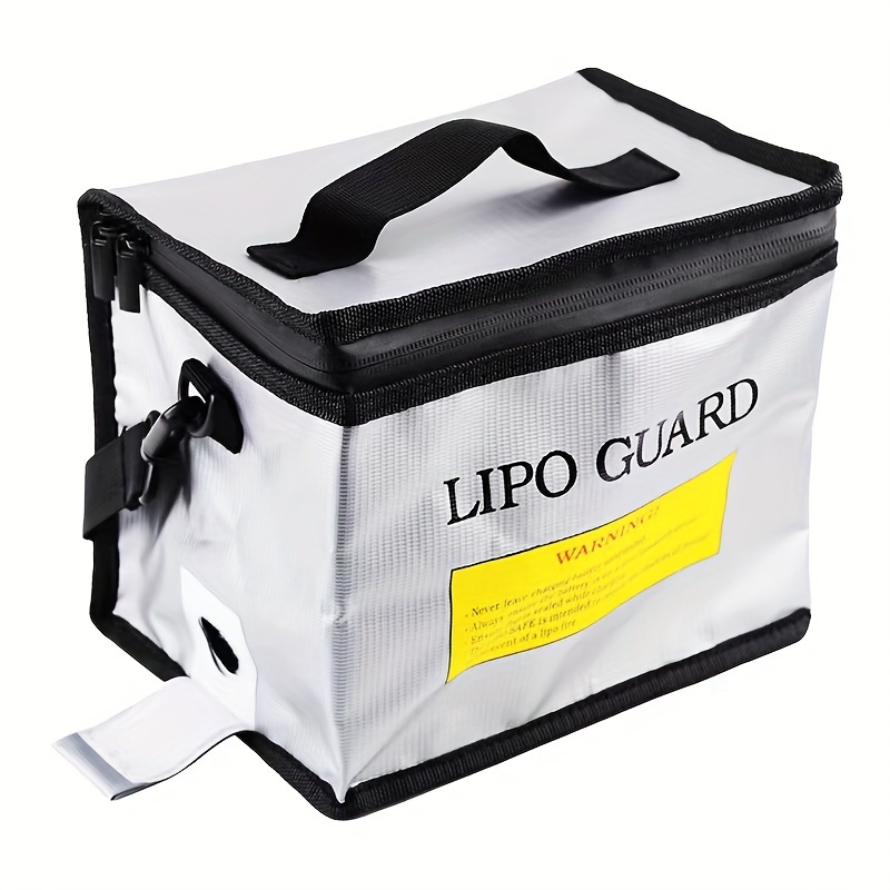 

Lipo Guard Fireproof Explosion-proof Radiation-proof Safety Bag For Lithium Polymer Battery Storage And Charging With Sturdy Double Zipper And Large Space