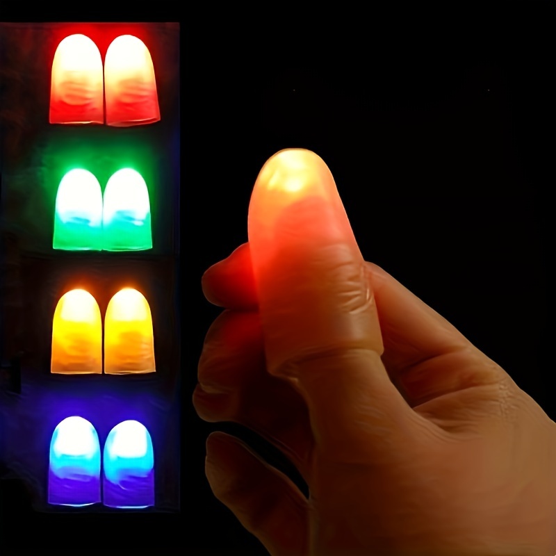 

2pcs Magic Glow Finger Light Magic Prop Thumb Light Night Stage Performance Magic Light