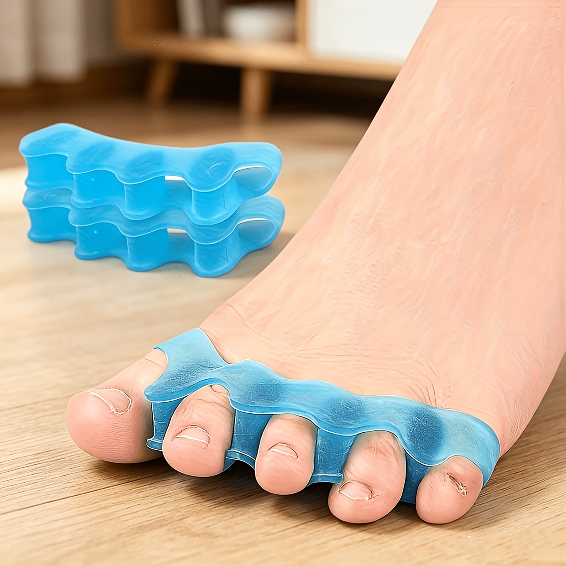 TEMU 【新登場】シリコン製つま先セパレーターパッド、男女兼用 ソフト 滑り止め 耐摩耗性つま先パッド 軽量インソール