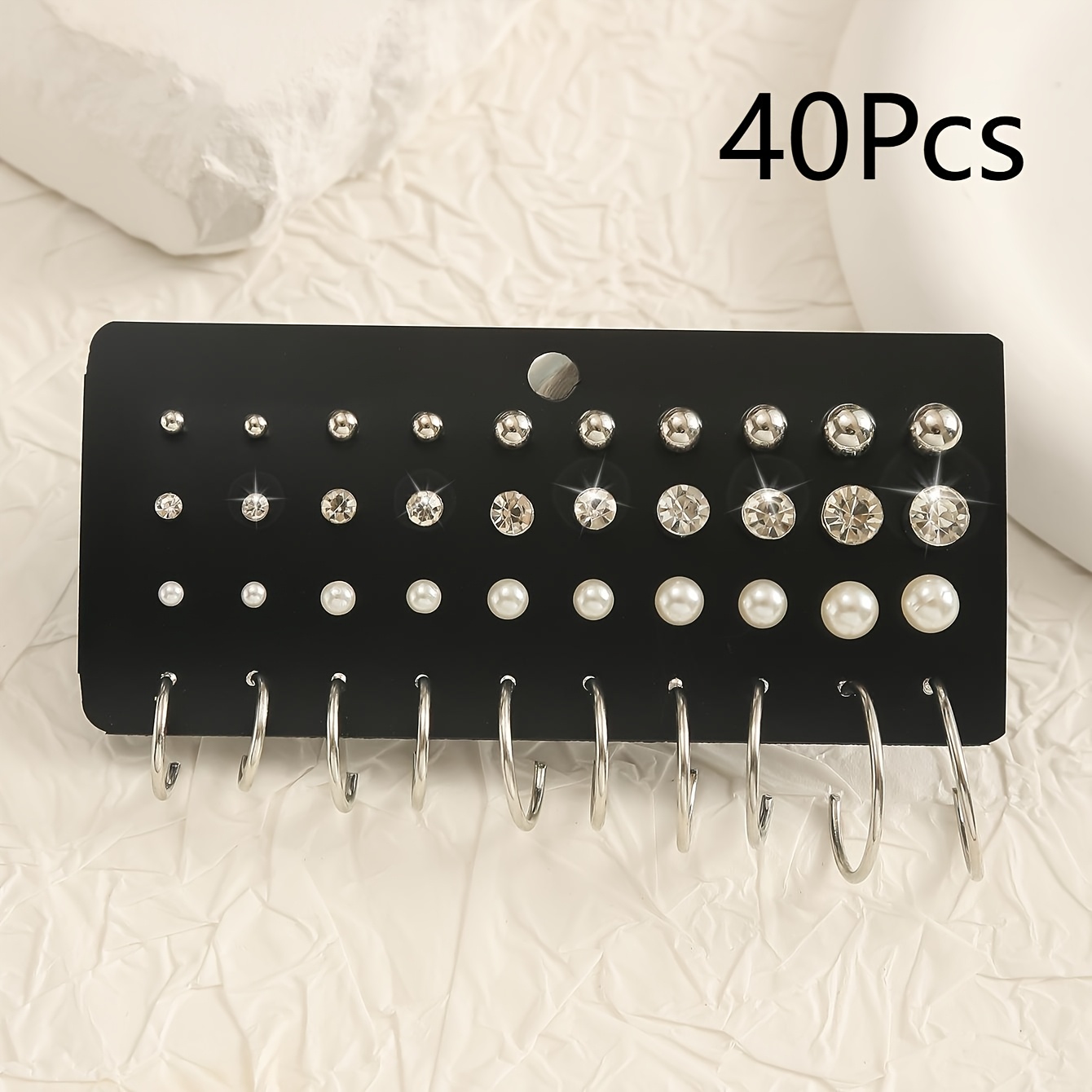 TEMU Ensemble de boucles d'oreilles créoles pour femmes, 80pcs-40pcs, de C, élégant et facile à , parfait pour un usage et comme cadeau de fête